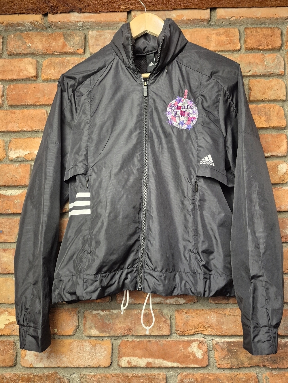 Adidas Custom Skate Life Jacket Rare Embroidered Graphic Y2K Retro Windbreaker